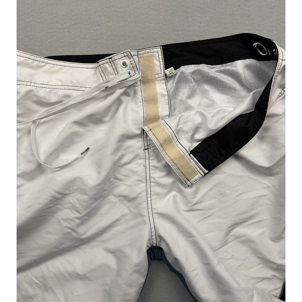 VTG Y2K 2000s O'Neil Boardshorts Script Surfwear White/Blue  Mens 40-41 - Picture 7 of 16